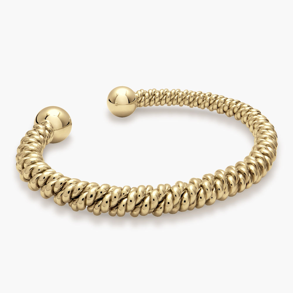 9ct Gold Torsione Bangle David Jonns 9ct Gold Torsione Bangle