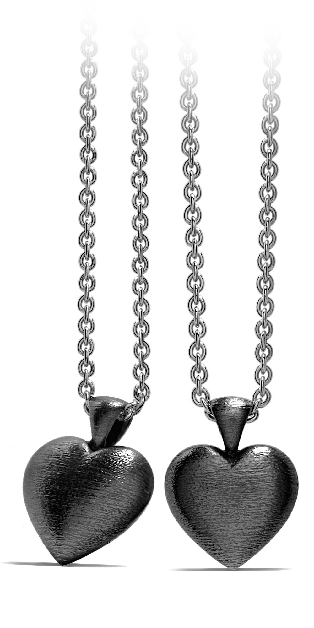 David Jonns Puffed Heart Pendants