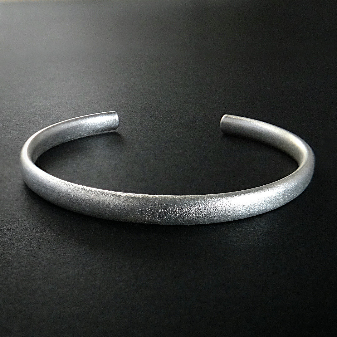 Sterling silver frosted cuff