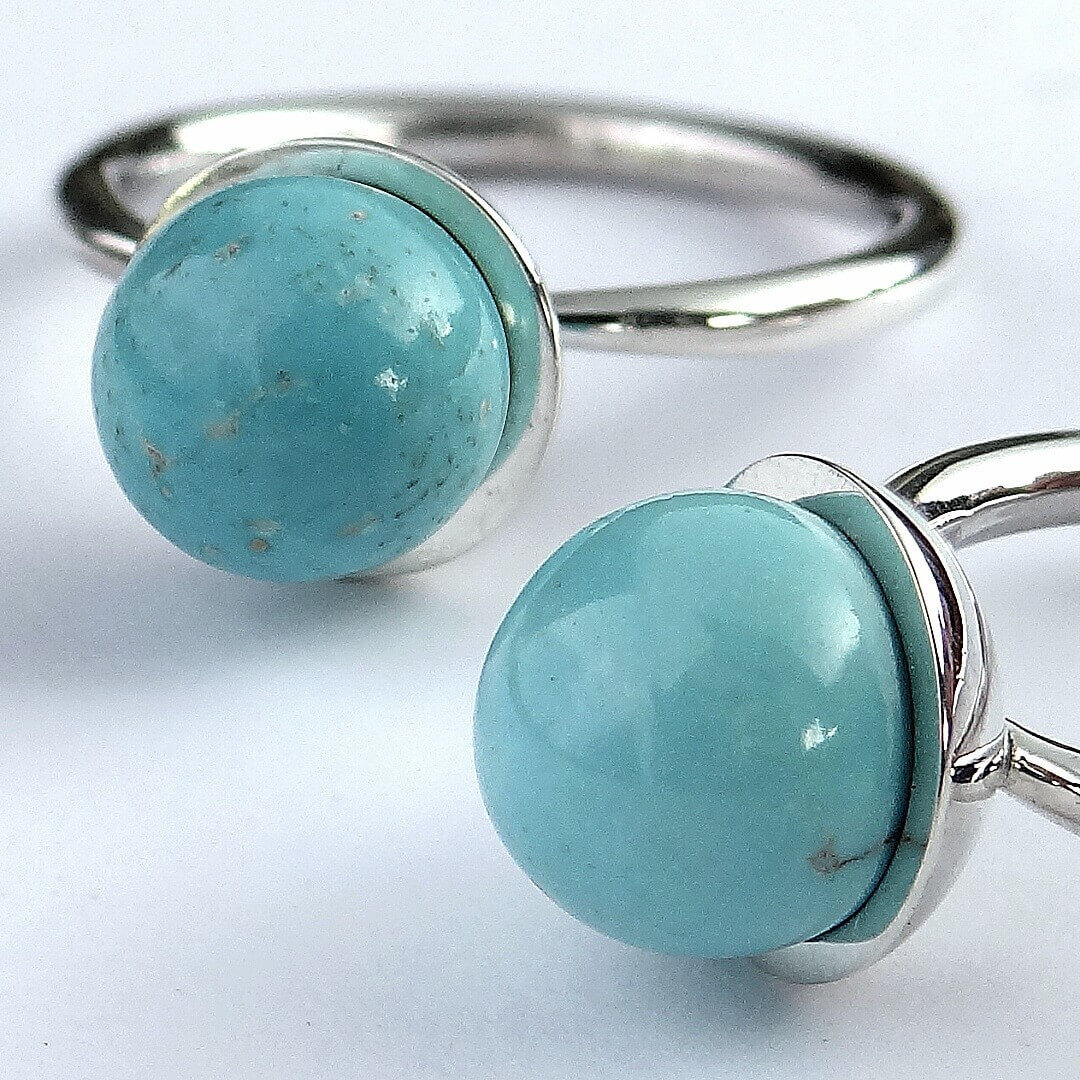 Turqoise cup rings
