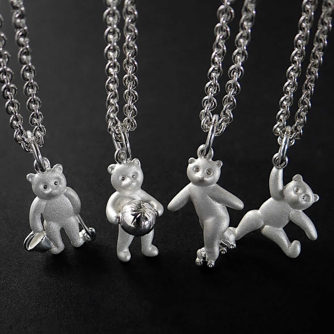 Sterling silver teddy bear charms