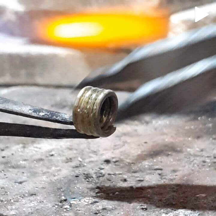 Soldering an 18ct binding