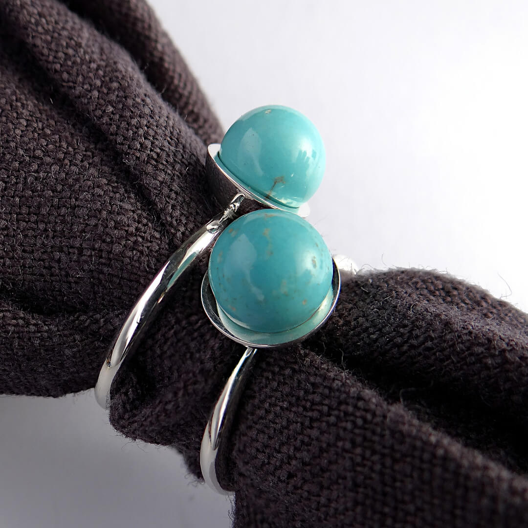 David Jonns turquoise cup rings