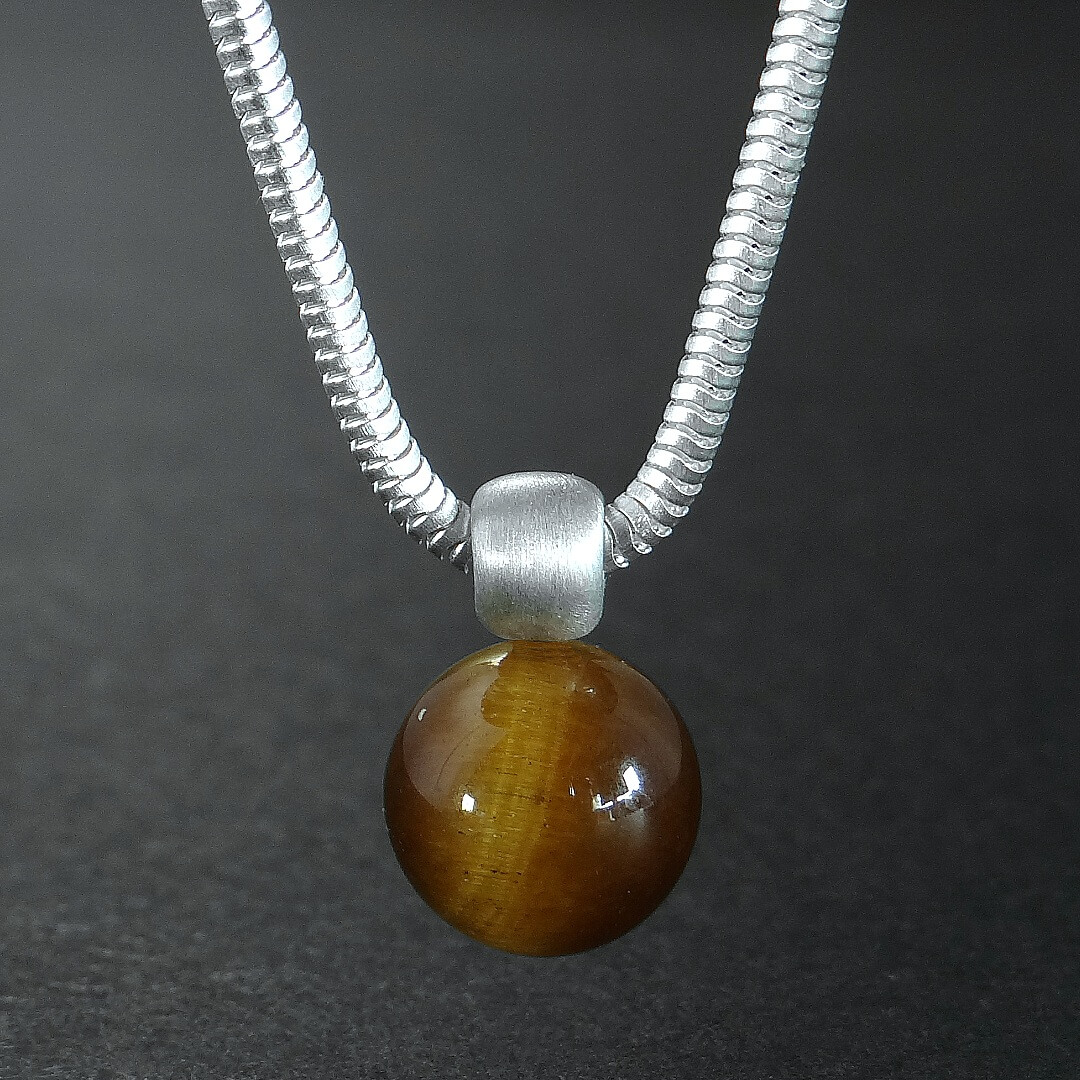Tiger eye sphere pendant